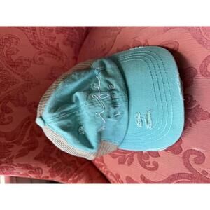 C.C Distressed Turquoise 'Wife Life' Mesh Back Baseball Cap Hat